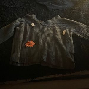 Grey cropped sweater